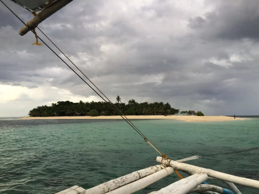 Digyo Island from afar while riding a boat