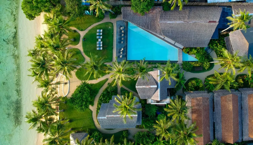 aerial view of Siargao Island Villas