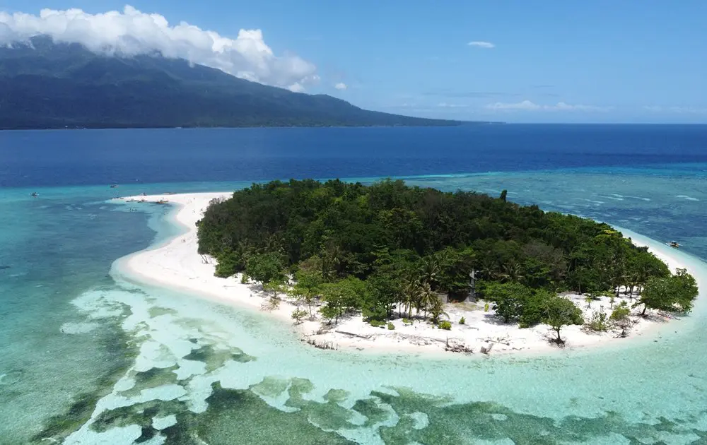aerial view of camiguin island