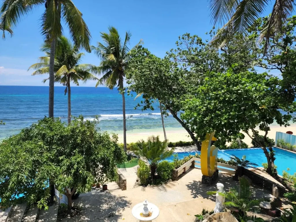 sea view with a coconut trees in G Beach Resort Pangasinan