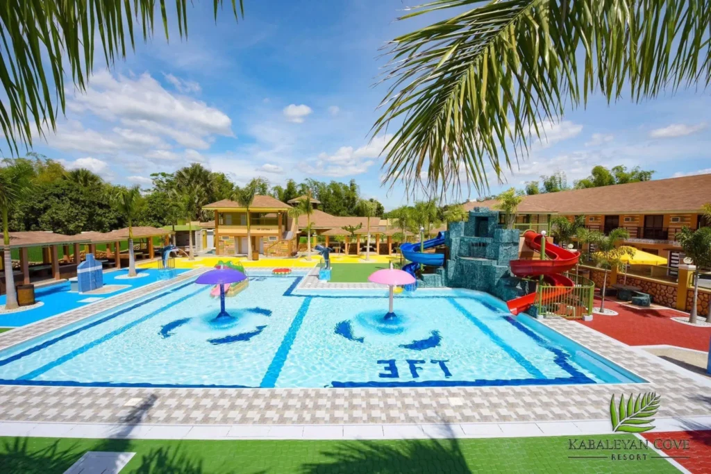 pool view with the resort