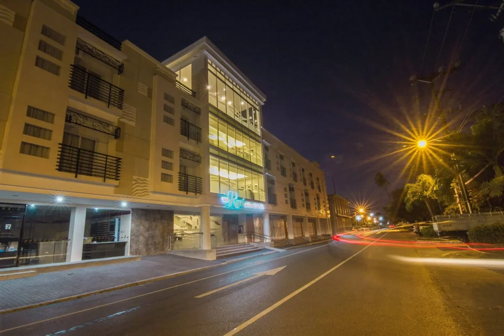 front of The Reef Hotel and Residences from the street