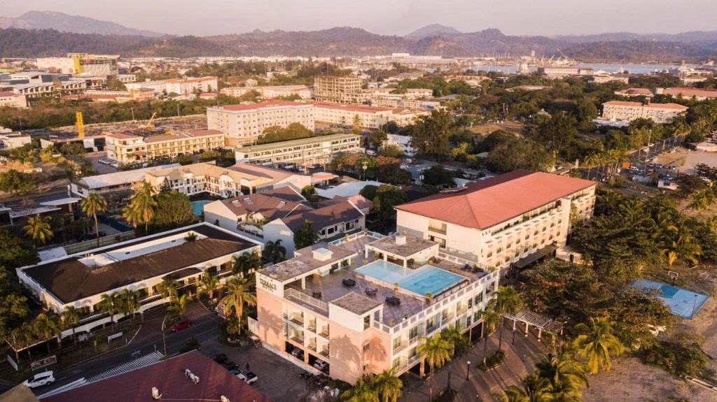 aerial vie of Terrace Hotel Subic Bay Beach Resort