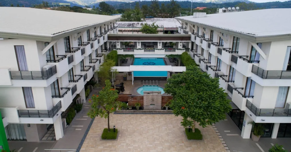 aerial view of Mansion Garden Hotel in Subic Beach Resort